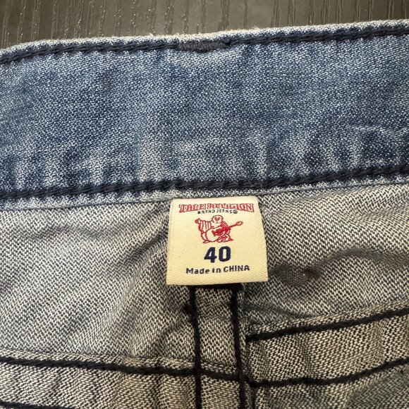 True Religion Jeans Men's 40x34 Blue Midnight Bootcut Billy Big T Flap Y2K 00s - Picture 3 of 12